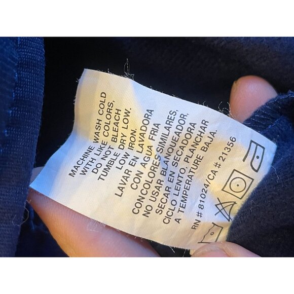 Vintage Champion windbreaker zippered pockets navy white stripes running 80's - Picture 5 of 5